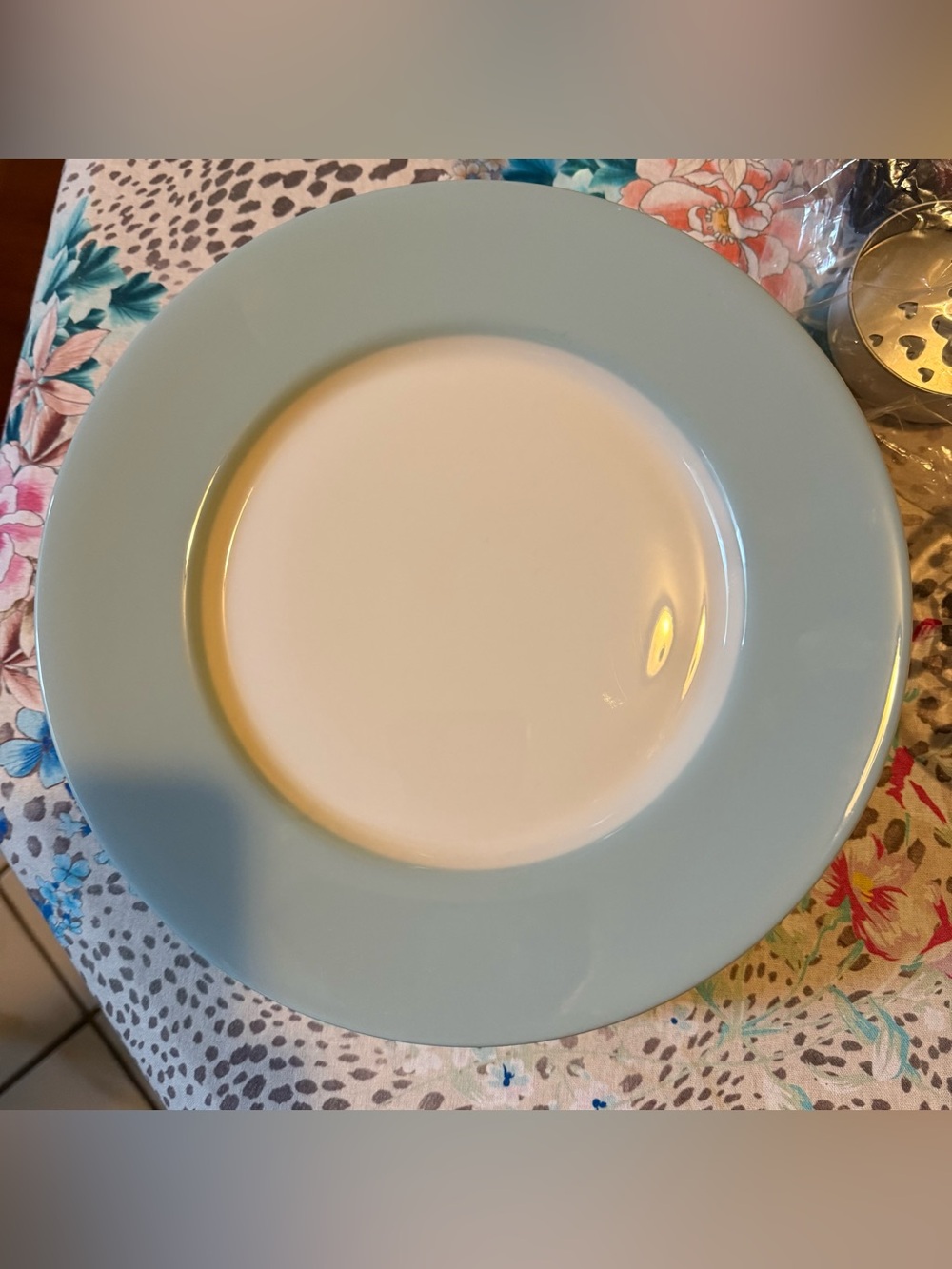 Vintage IKEA 365+ Susan Pryke Turquoise / Light Blue Plates - Set of 9